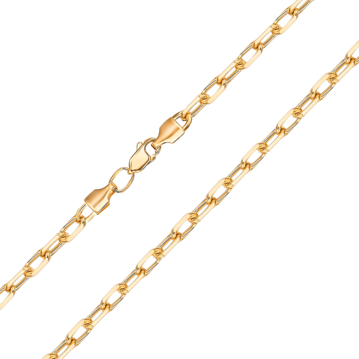 Серебряная цепочка с позолотой Якорь 66926-14.5-9/17