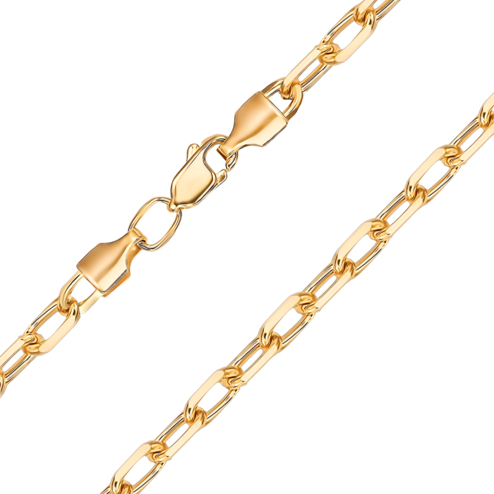 Серебряная цепочка с позолотой Якорь 66926-14.5-9/17