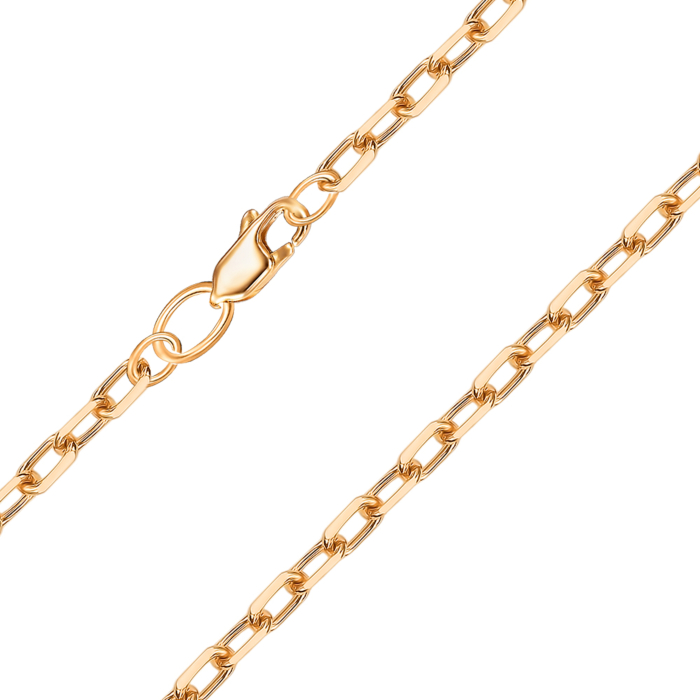 Срібний ланцюжок з позолотою Якір 66926-8-9/17