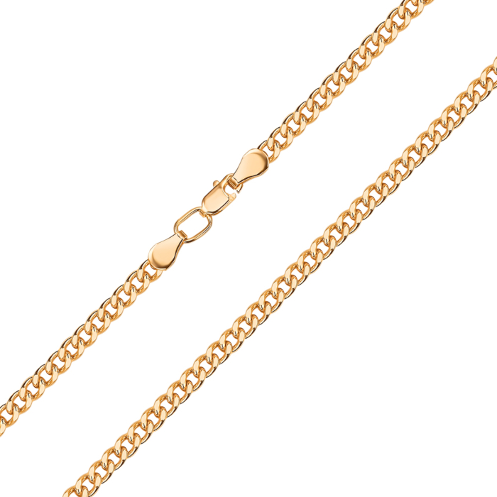 Серебряная цепочка с позолотой Гурмет 66938-14-9/17