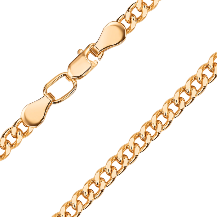 Серебряная цепочка с позолотой Гурмет 66938-14-9/17