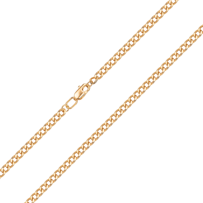 Срібний ланцюжок з позолотою Гурмет 66938-8-9/17