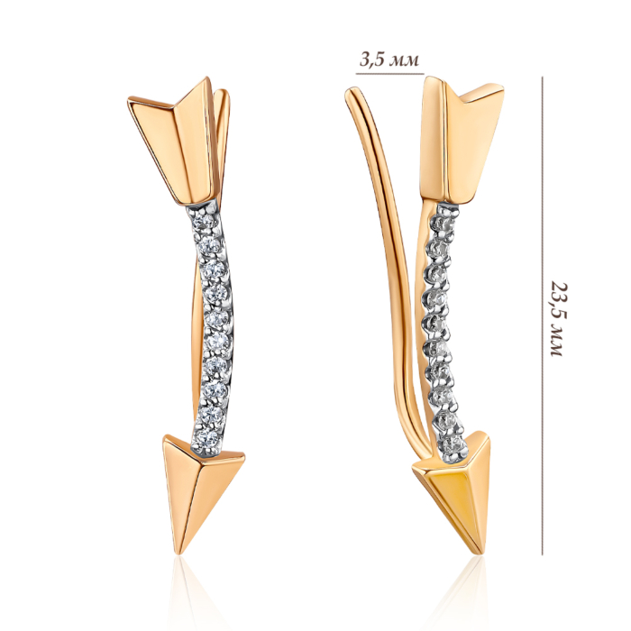 Золоті сережки. Артикул 700086-СРр