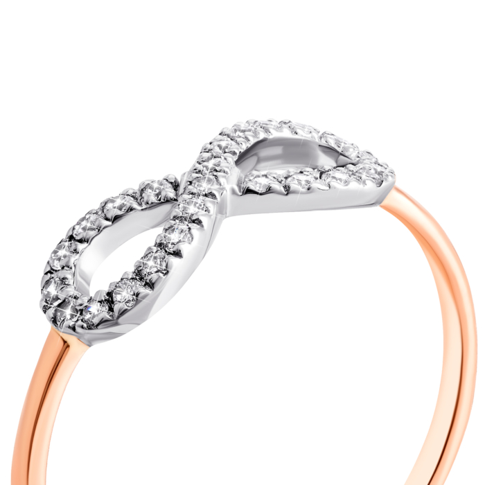 Золотое кольцо Бесконечность. Артикул UG5700115