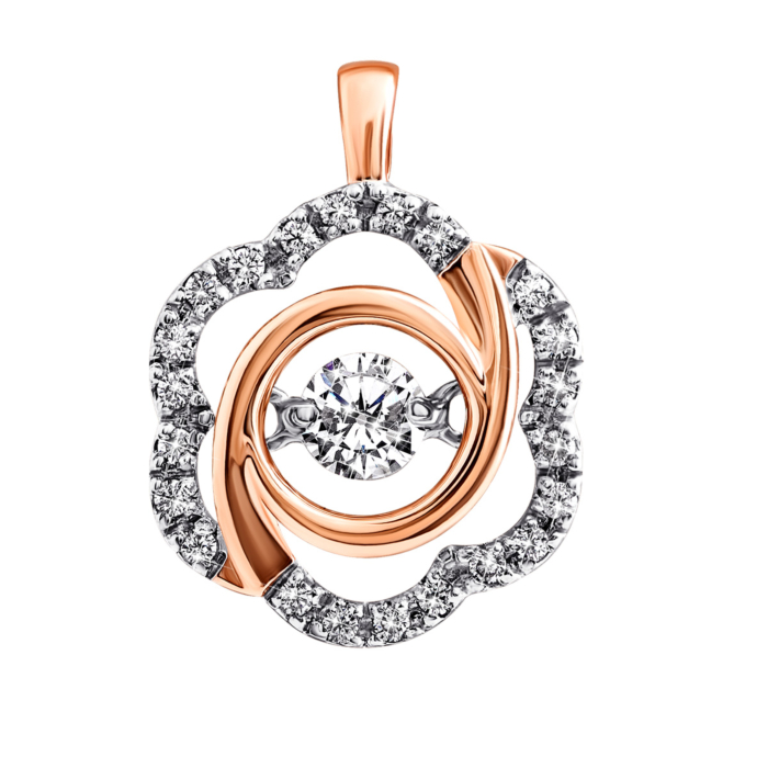 Золота підвіска з фіанітами. Артикул UG5700268-К Рр