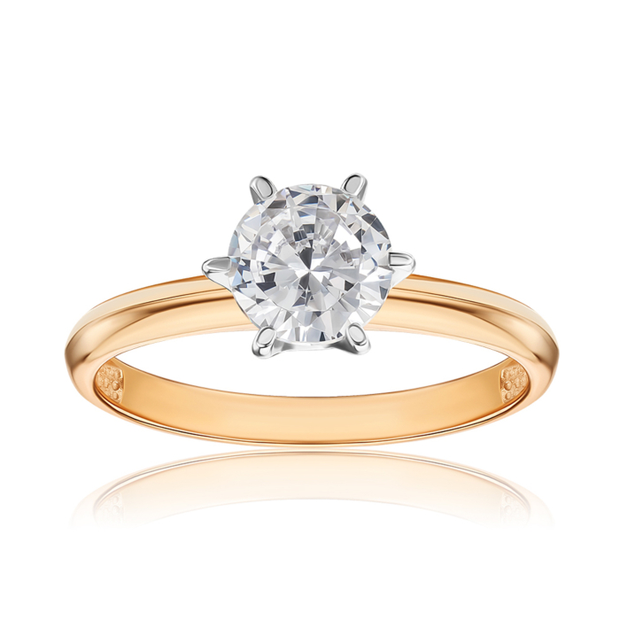 Золотое кольцо с фианитом 700402