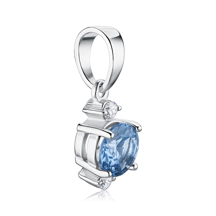 Срібна підвіска зі шпінеллю та фіанітами. Артикул 70047/12/1/21311