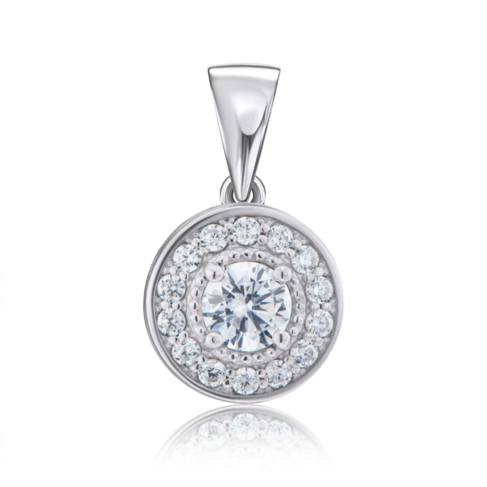 Срібна підвіска з фіанітами. Артикул с70124