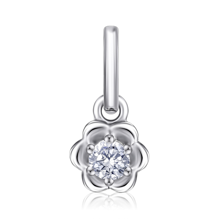 Срібна підвіска з фіанітом. Артикул с70190