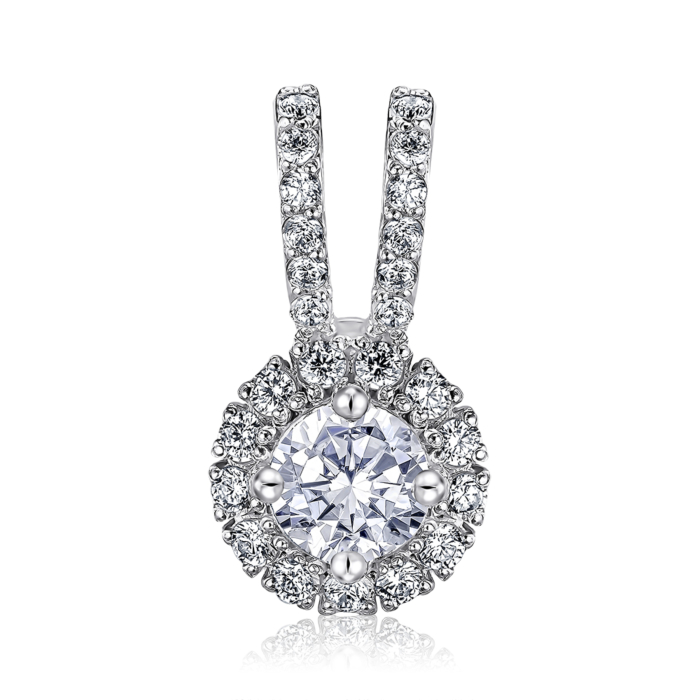 Срібна підвіска з фіанітами. Артикул с70222