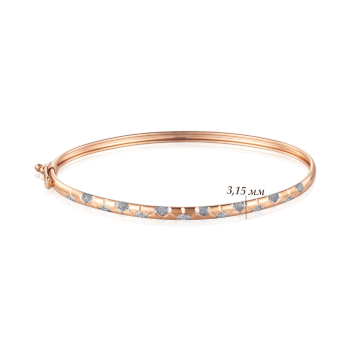 Золотий браслет з фіанітами. Артикул 70415-1-21/01/3