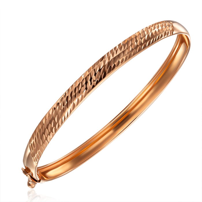 Золотой жесткий браслет. Артикул 70415-3-6/01/2 (70315/3е)