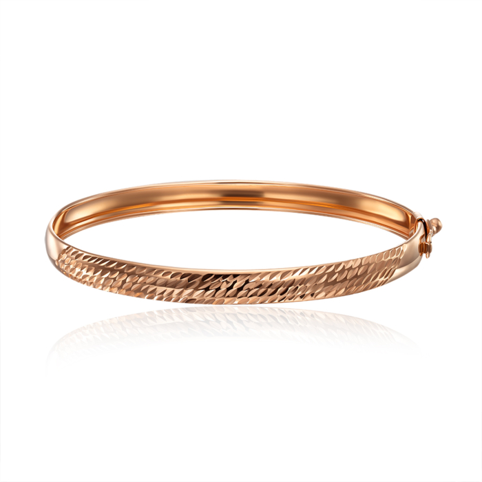 Золотой жесткий браслет. Артикул 70415-3-6/01/2 (70315/3е)