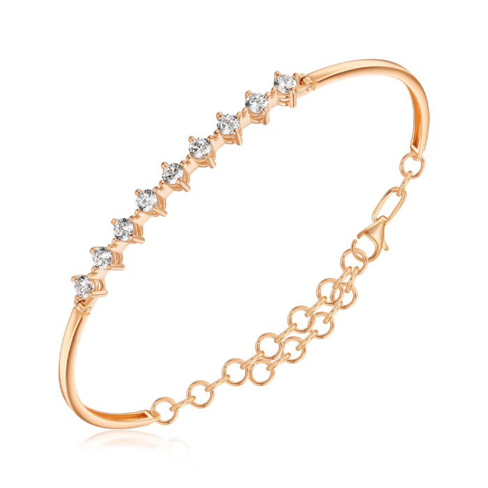 Золотий браслет з фіанітами Tesori 7132/01/0/4035