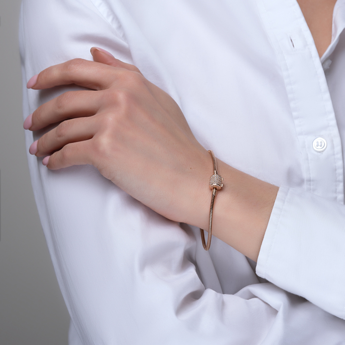 Золотий браслет з фіанітами. Артикул 7161/01/0/13