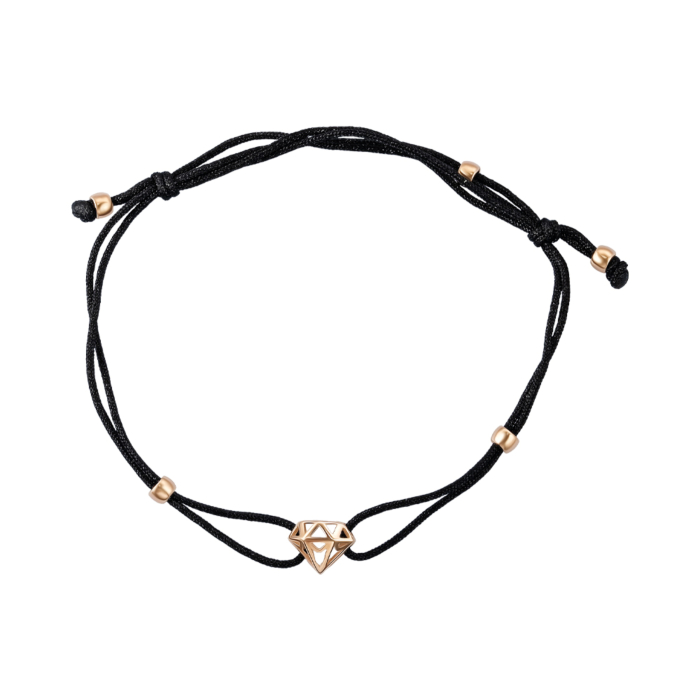 Браслет з червоного золота з текстилем 7164-2/01/0