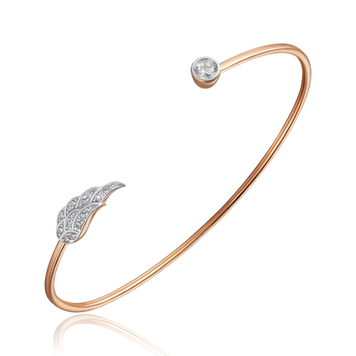 Золотий браслет з фіанітами. Артикул 7190/01/1/78