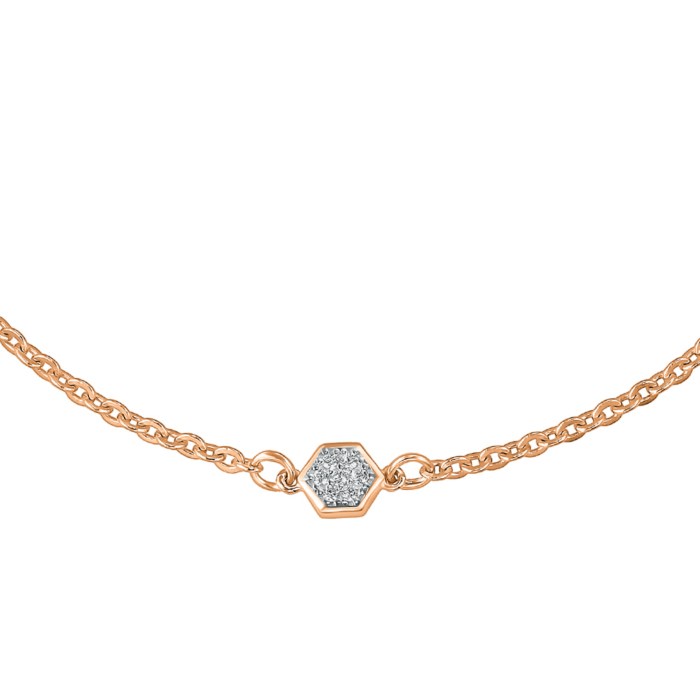 Золотий браслет з фіанітами. Артикул 7211/66024/01/1/1