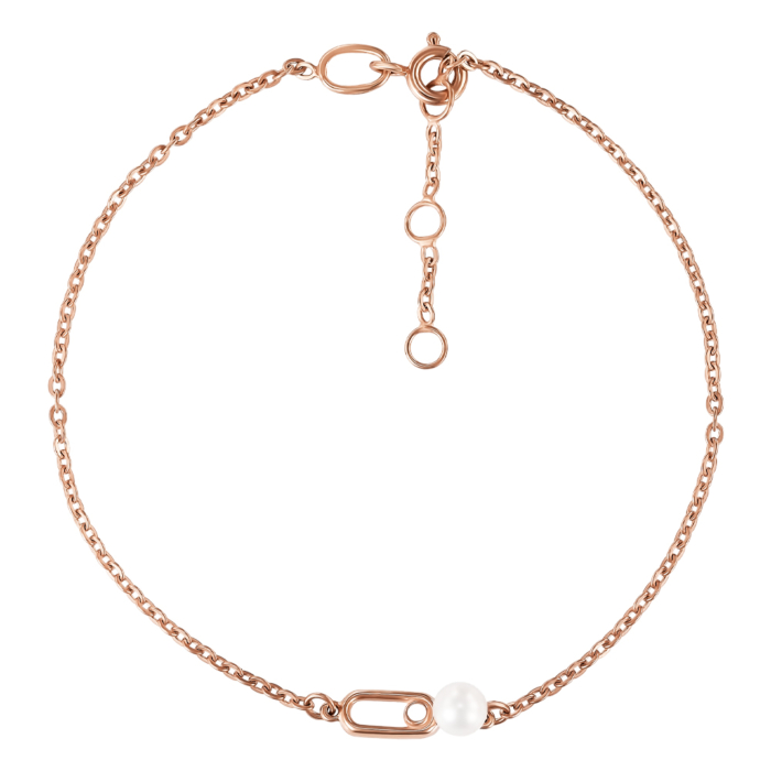 Золотий браслет з перлиною. Артикул 7214/66024/01/0/2624