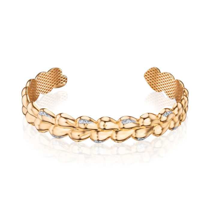 Золотой браслет с фианитами 7229/01/1/13