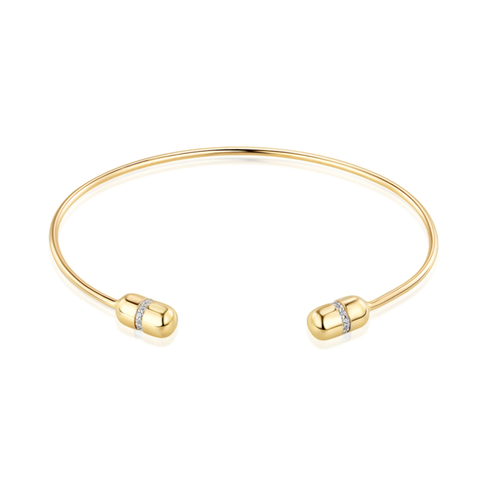 Браслет в жовтому золоті з фіанітами 7241/03/1/1