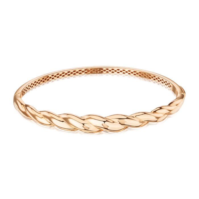 Жорсткий золотий браслет без вставки 7265/01/0