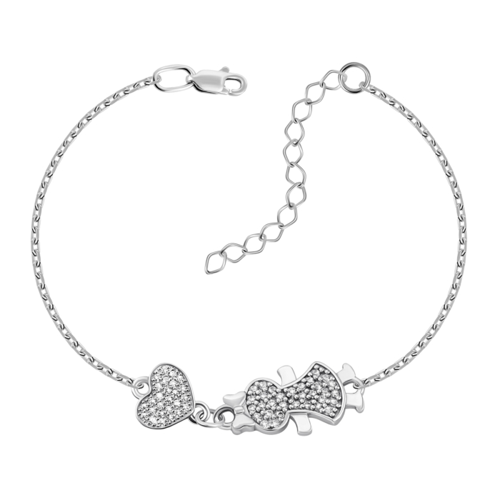 Срібний браслет з фіанітами. Артикул UG575083б