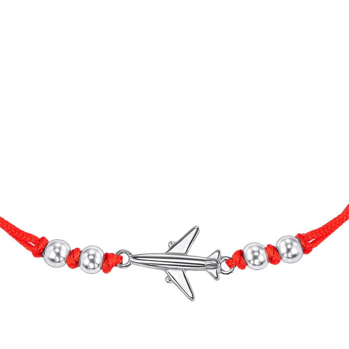 Браслет з текстилю зі срібною вставкою. Артикул 75256