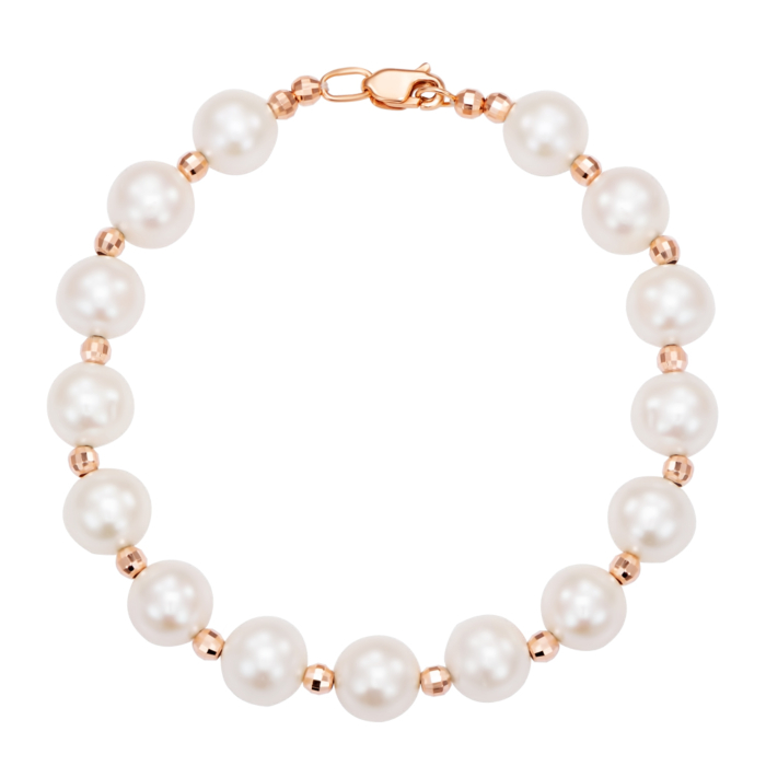 Золотой браслет с жемчугом. Артикул 77500/01/0/1779