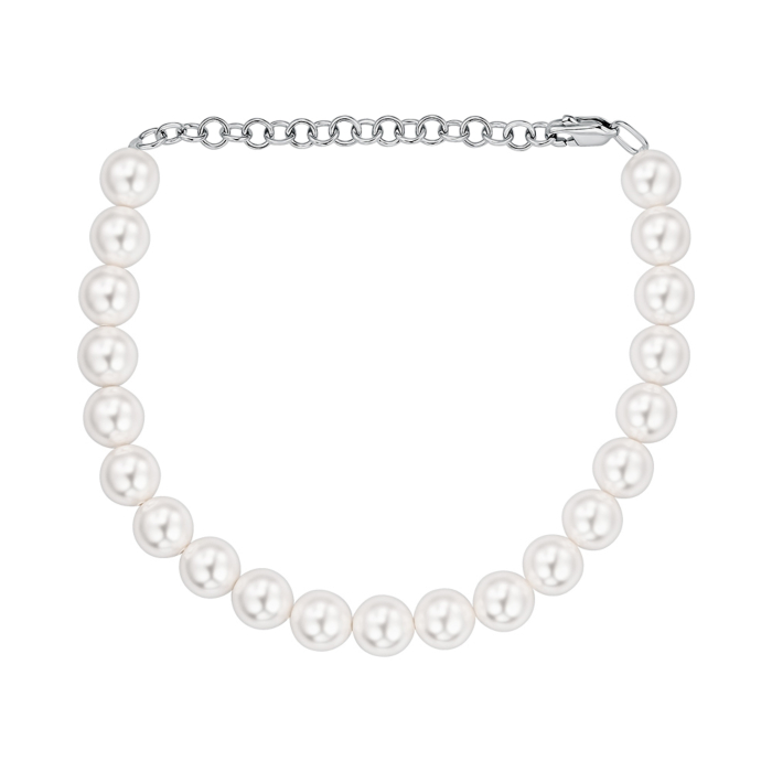 Серебряный браслет с жемчугом 77500-0/12/0/21493