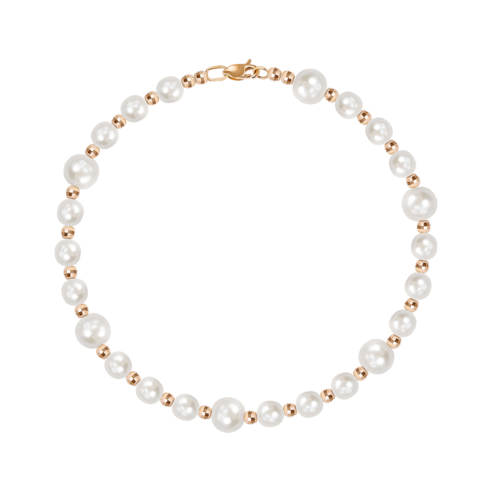 Золотий браслет з перлами. Артикул 77503