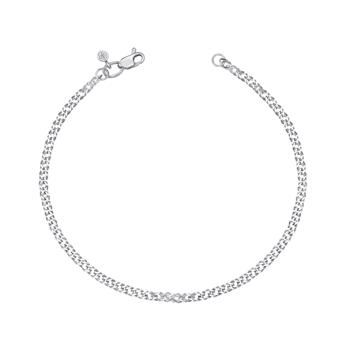 Золотой браслет без вставки. Артикул 77112 бел