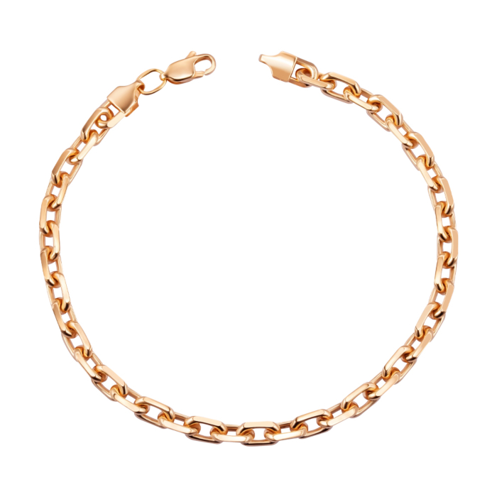 Браслет з червоного золота без вставки. Артикул 77025/18