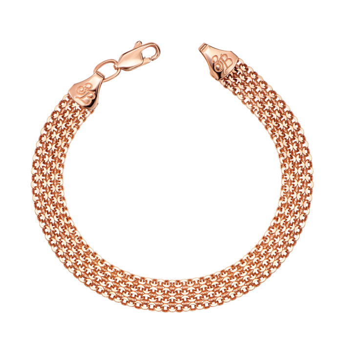 Золотий широкий браслет. Артикул 77059/2.4алм