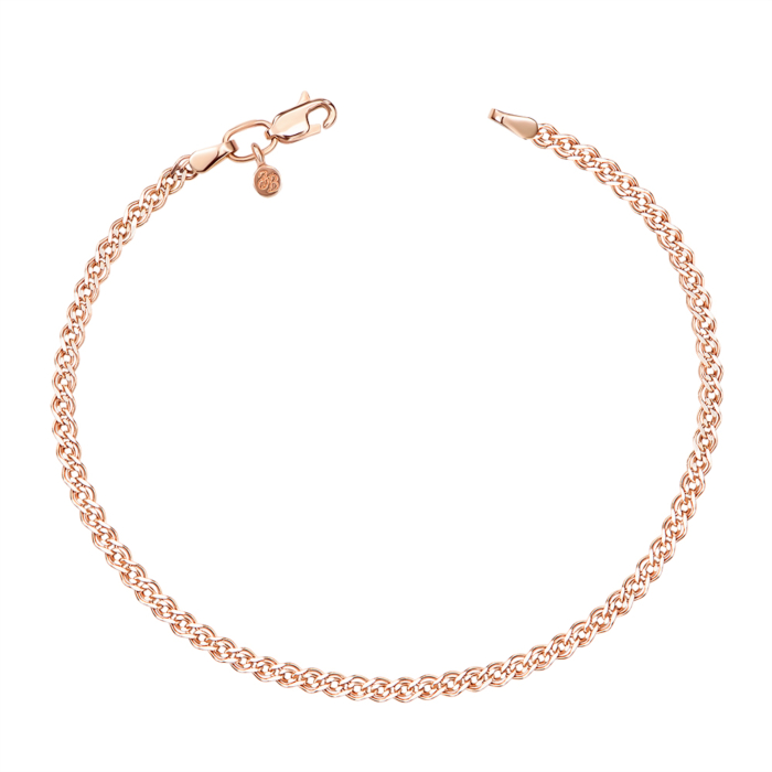 Золотий браслет без вставки 3,5mm. Артикул 77068/4