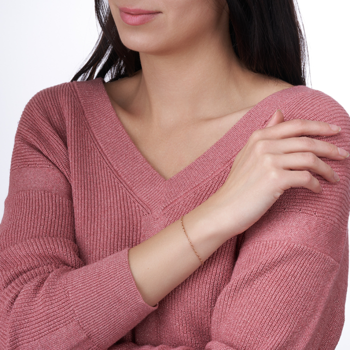 Золотий браслет без вставки. Артикул 77987-2-3/01 (77087б)