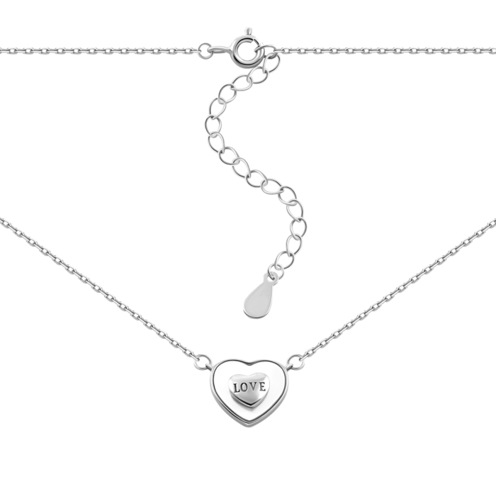 Срібне кольє з перламутром. Артикул UG57D16017