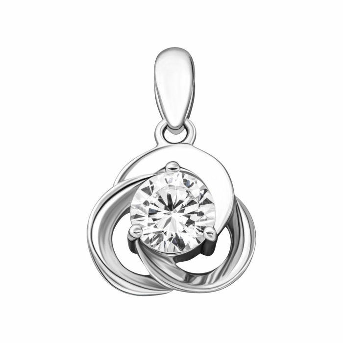 Срібна підвіска з фіанітом. Артикул UG57PE39980