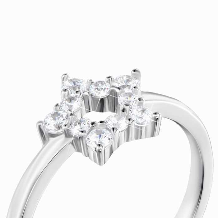 Срібна каблучка з фіанітами. Артикул 7R26630-R/12/1