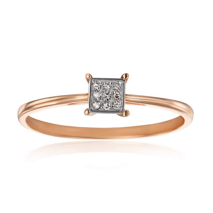 Золотое кольцо с бриллиантами. Артикул 800002/14/1/8007