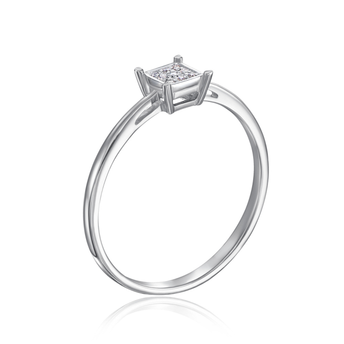 Золота каблучка з діамантами. Артикул 800002/02/1/8007