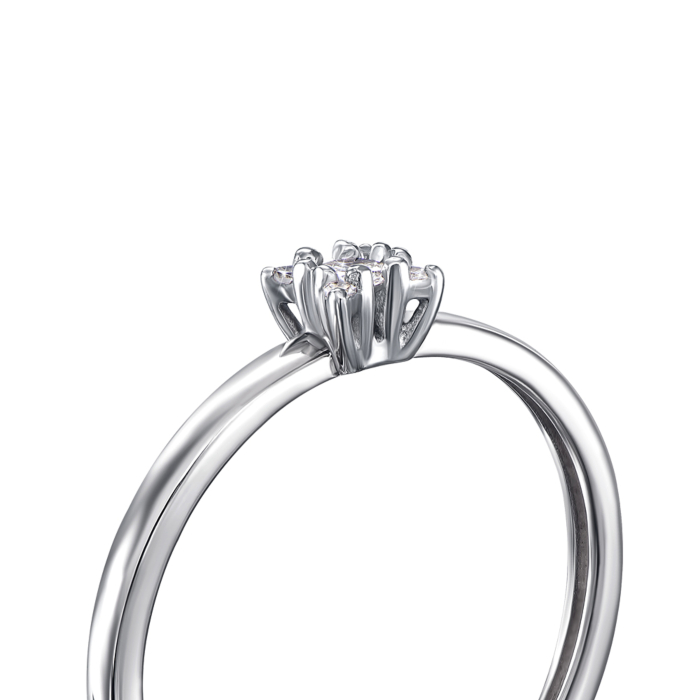 Золота каблучка з діамантами. Артикул 800007/02/1/8619