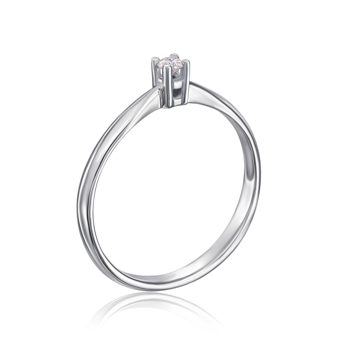 Золота каблучка з діамантом. Артикул 800008/02/1/8563