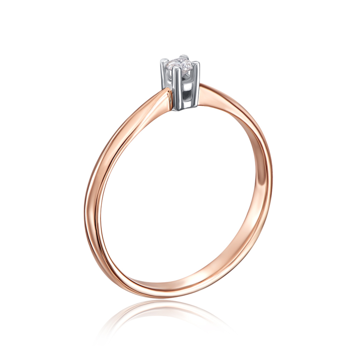 Золота каблучка з діамантом. Артикул 800008/14/1/8556