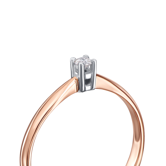 Золота каблучка з діамантом. Артикул 800008/14/1/8556