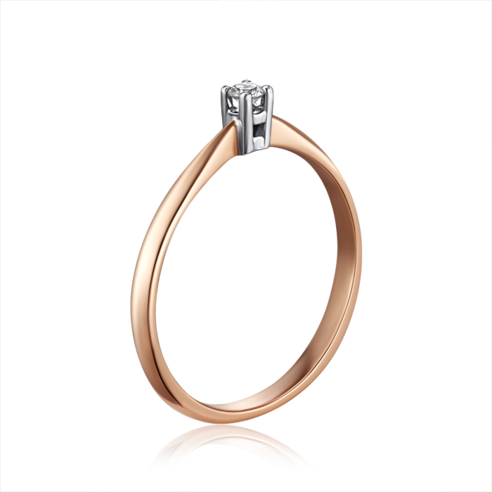 Золота каблучка з діамантом. Артикул 800008/14/1/8563