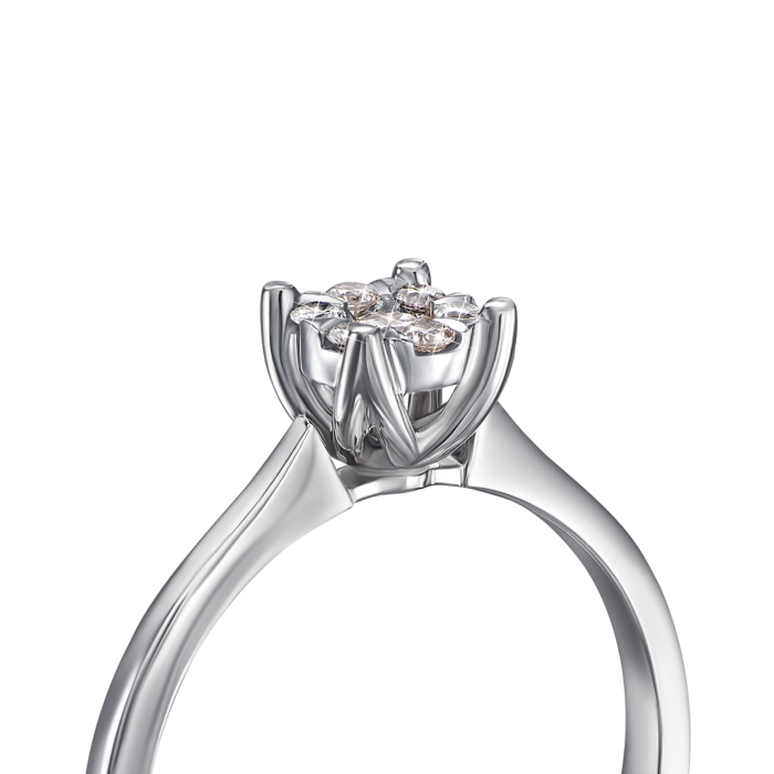 Золотое кольцо с бриллиантами. Артикул 800014/02/1/8578