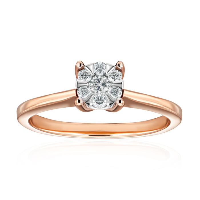 Золотое кольцо с бриллиантами. Артикул 800014/14/1/8578