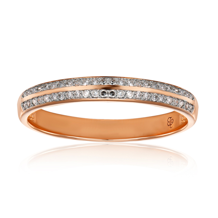 Золота каблучка з діамантами. Артикул 800015/01/1/8007