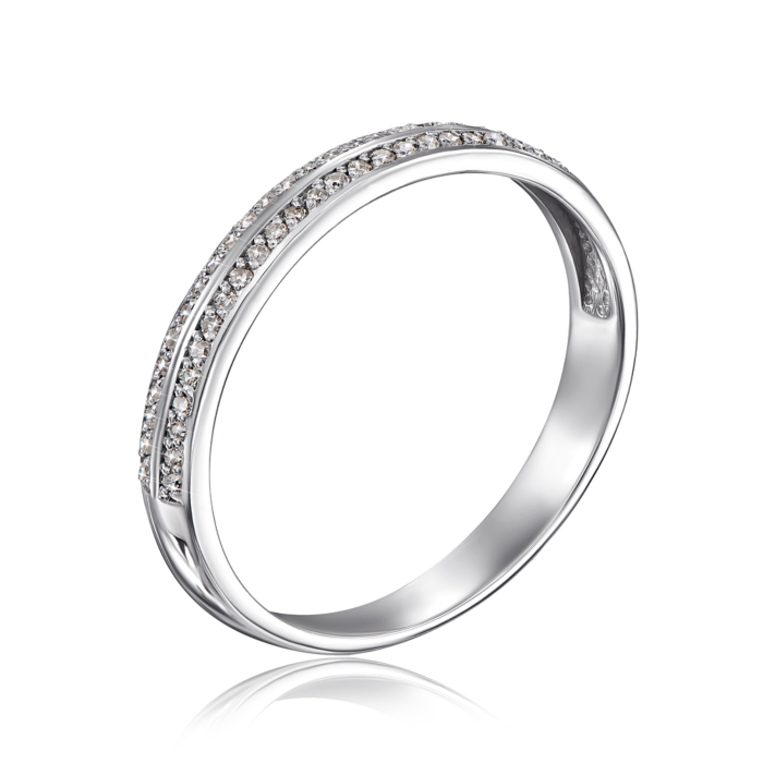 Золота каблучка з діамантами. Артикул 800015/02/1/8007